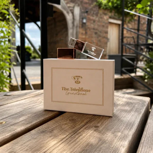 Luxury glass USB and presentation box